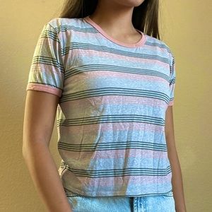 💗 Cotton On Striped Pink T-shirt